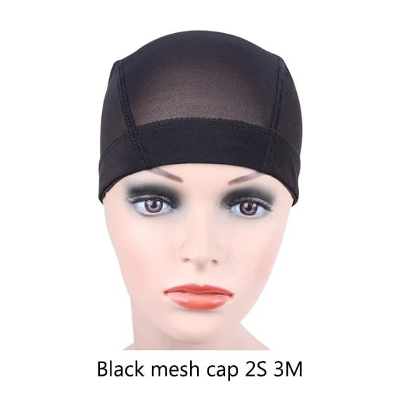 Storazone Black Mesh 2S 3M 5 Pcs/lots Dome Caps Mesh Caps Wig Caps for Making Wigs Weaving Caps Hair Nets Elastic Nylon Breathable Mesh Hairnets