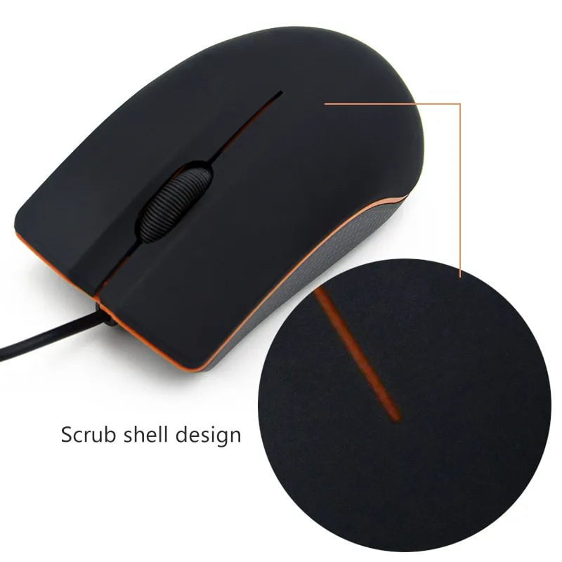 Storazone black Mini USB 3D Wired Mouse Optical 1200 DPI Gaming Mice For Laptop Notebook PC Desktop Computer For Macbook Ultra Thin