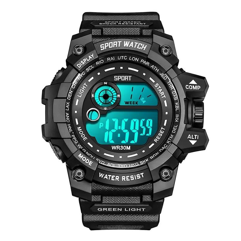 Storazone Black New Men LED Digital Watches Luminous Fashion Sport Waterproof Watches For Man Date Army Military Clock Relogio Masculino