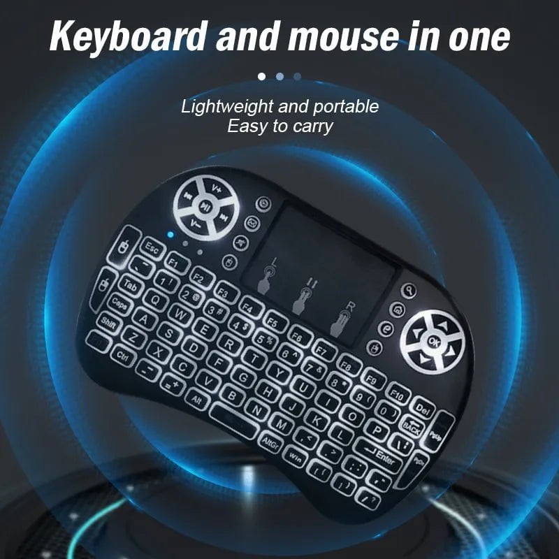 Storazone black No backlight Wireless Mini Keyboard Flight Mouse 2 4g Large Touchpad Digital Computer Dry Battery USB Charging Dual Purpose Keyboard