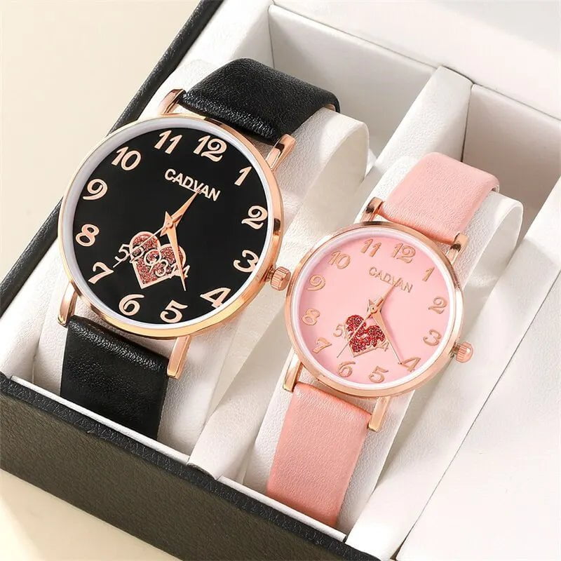 Storazone Black Pink Top Luxury Brand Couple Watch For Women Men Clock Male Calendar Love Dial Quartz Wrist Watches Leather Ladies Man Watch