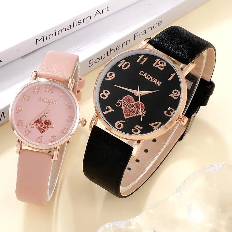 Storazone Black Pink Top Luxury Brand Couple Watch For Women Men Clock Male Calendar Love Dial Quartz Wrist Watches Leather Ladies Man Watch