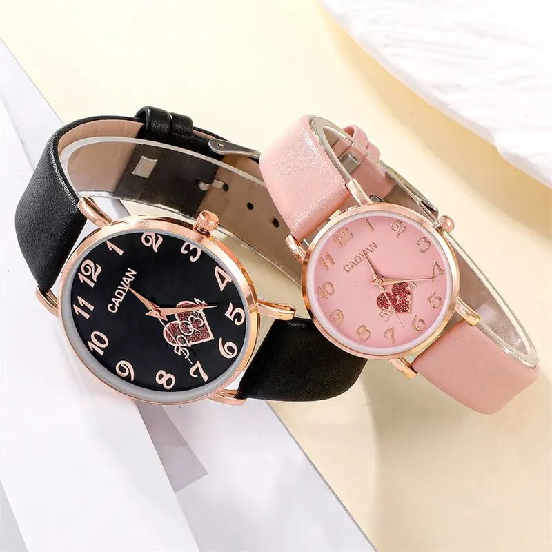 Storazone Black Pink Top Luxury Brand Couple Watch For Women Men Clock Male Calendar Love Dial Quartz Wrist Watches Leather Ladies Man Watch