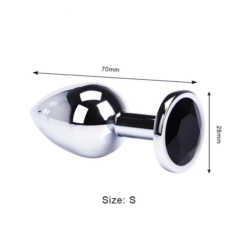 Storazone Black / S - 28mm Sex Vibrator Metal Anal Toys For Women Adult Sex Products For S Men Butt Plug Stainles Steel Anal Plug Sex Toys Anal DildoToys