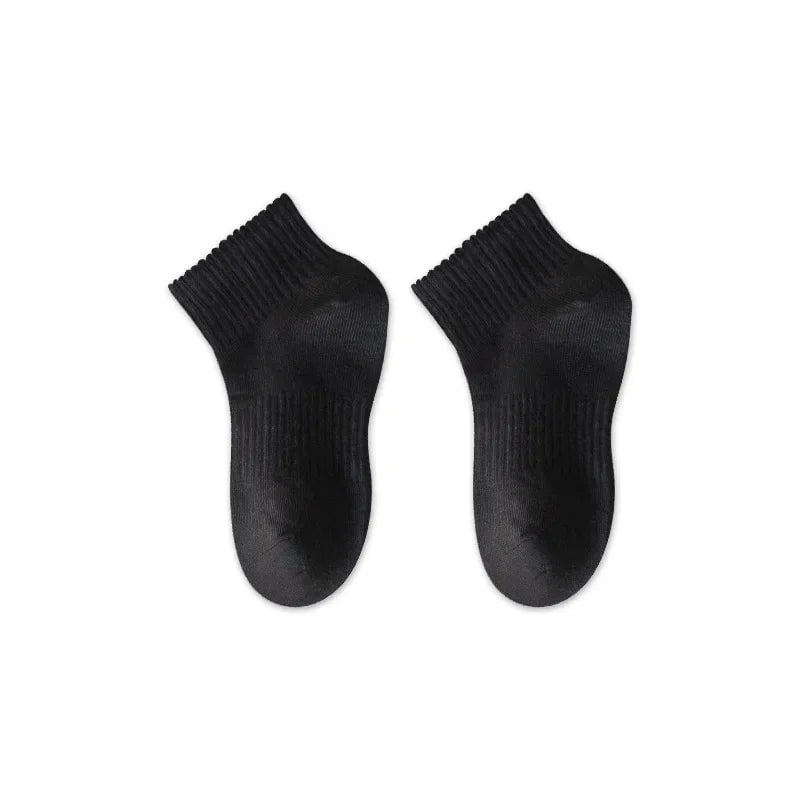 Storazone Black-Short / 6-8 years old Three Lengths of Children Socks Boys Girls Black White Gray Striped Socks Baby Kids School Student Uniform Socks Sport Clothes