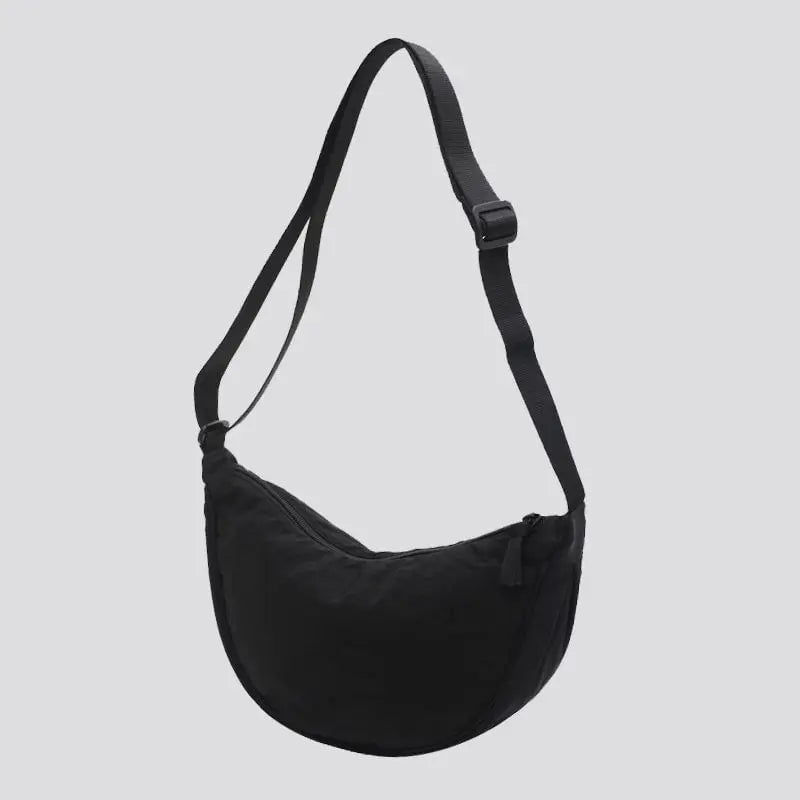 Storazone black Simple Design Women's Messenger Bag Fashion Ladies Nylon Hobos Small Shoulder Bags Vintage Female Girls Purse Cloth Handbags