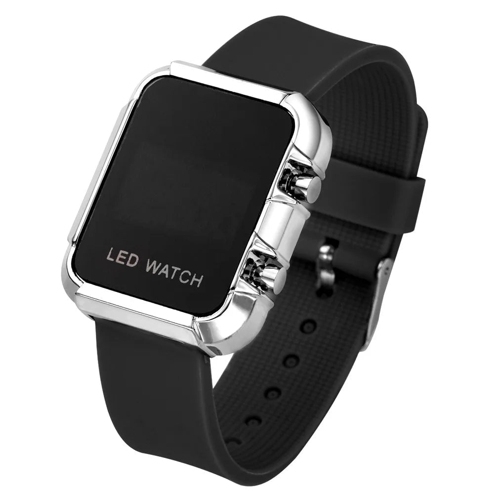 Storazone Black Sliver Luxury Top Brand LED Women Watch Simple Sports Digital Wristwatch Fashion Elegant Lover Electronic Ladies Watch relogio feminino