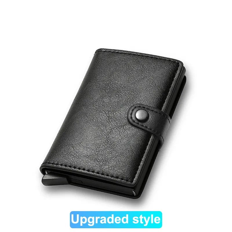 Storazone Black (Upgraded) Rfid Credit Card Holder Men Wallets Bank Cardholder Case Small Leather Slim Thin Magic Mini Wallet Smart Minimalist Wallet  2023