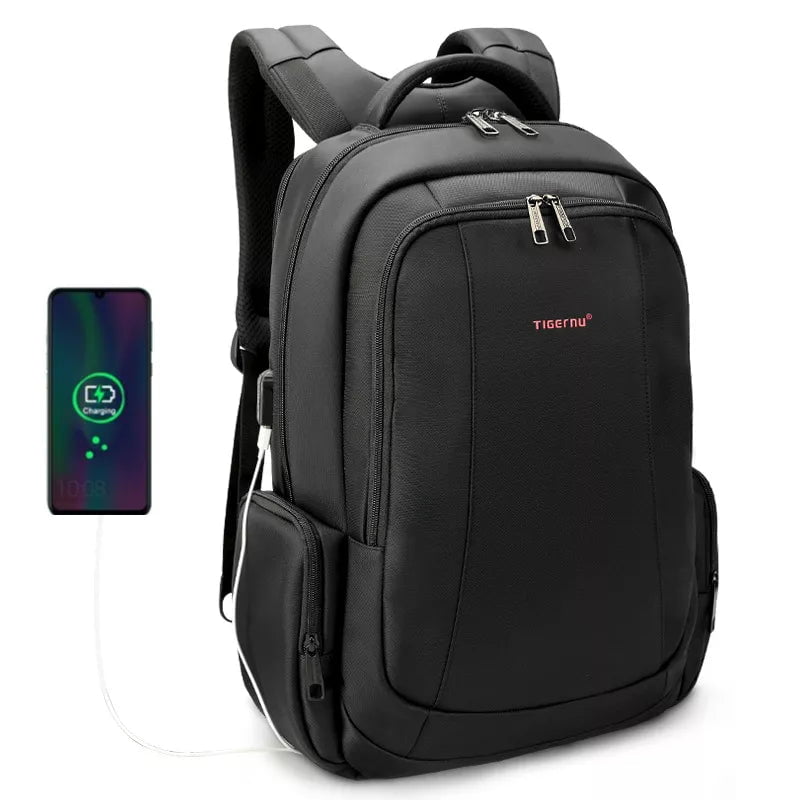 Storazone Black USB 15.6inch / China Lifetime Warranty Men's Backpack 14 15.6 17.3inch Laptop Backpack Bag For Men Anti Theft School Backpack Male Travel Bag Mochila