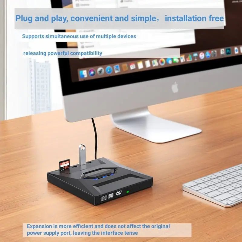 Storazone black USB 3.0Type C External CD DVD RW Optical Drive DVD Burner DVD Writer Super Drive For Laptop Notebook