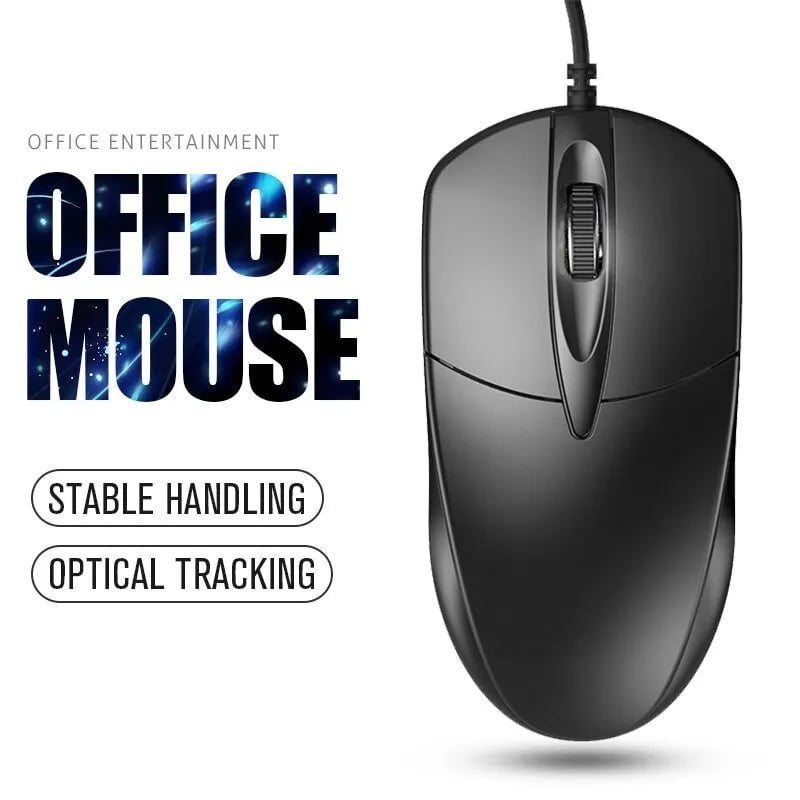 Storazone black USB Wired Computer Mouse Optical Mouse Gamer PC Laptop Notebook Computer Mouse Mice for Office Home Use