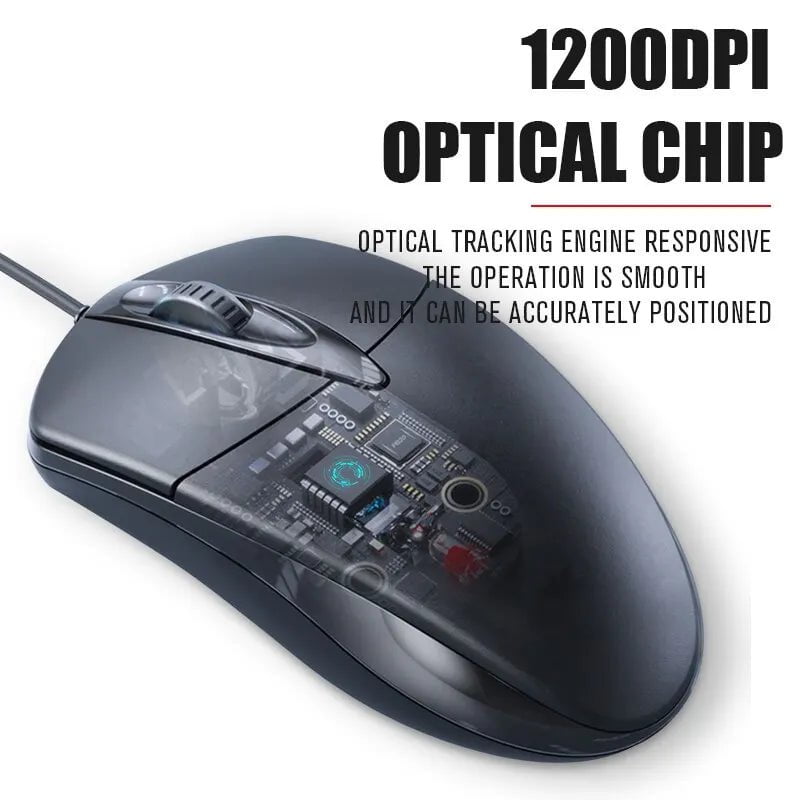 Storazone black USB Wired Computer Mouse Optical Mouse Gamer PC Laptop Notebook Computer Mouse Mice for Office Home Use