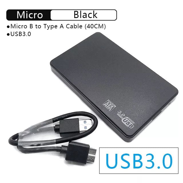 Storazone Black-USB3.0 3.0/2.0 HDD Enclosure  2.5inch SATA SSD Hard Drive Case with 5Gbps Transfer Speed and Transparent Design Mobile External Housing