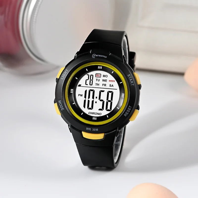 Storazone Black UTHAI CE49 Kids Watches Fashion Luminous Waterproof Alarm Clock Smart Watches Boys and Girls Student Electronic Watch Gift