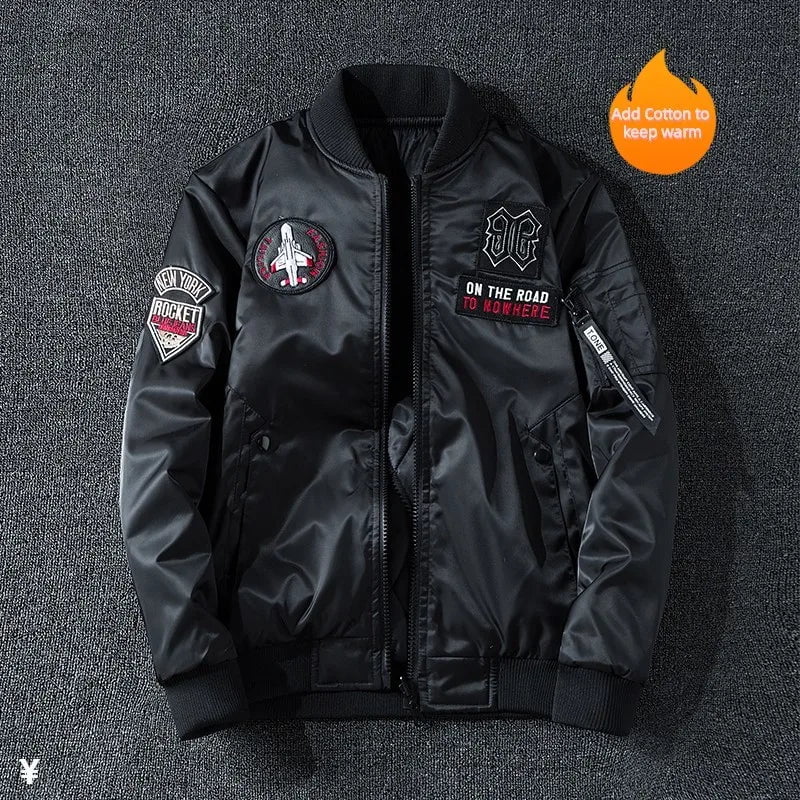 Storazone Black Warm / M 45-52.5kg 2022 Winter Male Clothing coats garments bomber mens coat racing motorcycle Clothes luxury aviator tactical Field vintage jakets