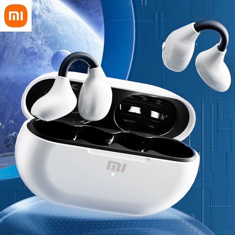 Storazone Black White / CHINA Xiaomi Wireless Earphones Mijia New Earclip Bluetooth5.3 Headphones Earring Sports Bone Conduction Earbuds Waterproof Headset