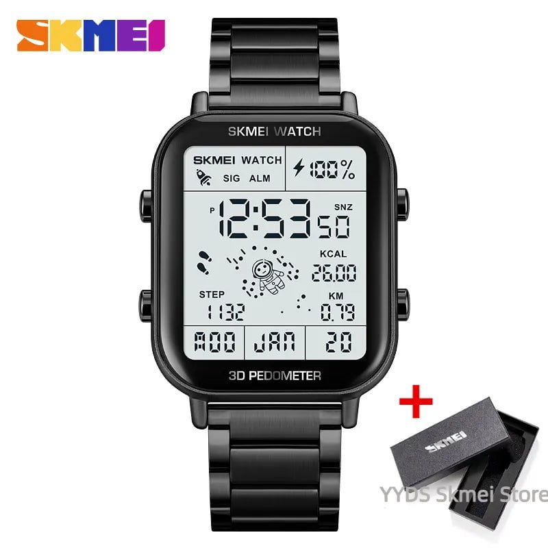 Storazone Black withbox / CHINA SKMEI 1888 Fashion Men's Watch Waterproof Sport Electronic Watches LED Digital Reloj Masculino Men Business Wristwatch Clock