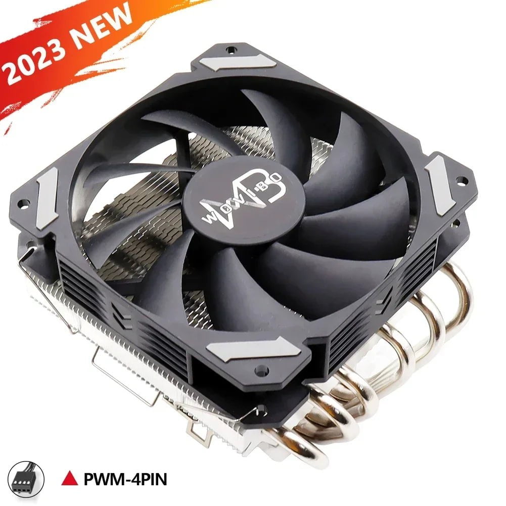 Storazone Black Without Lamp / PWM-4PIN / as shown in illustra | CHINA 6 Heatpipes CPU Cooler Fan Low Profile Radiator Ultra Slim 4Pin PWM LGA 115X 1200 1366 2011 V3 X79 X99 AM3 AM4 120mm CPU Cooling