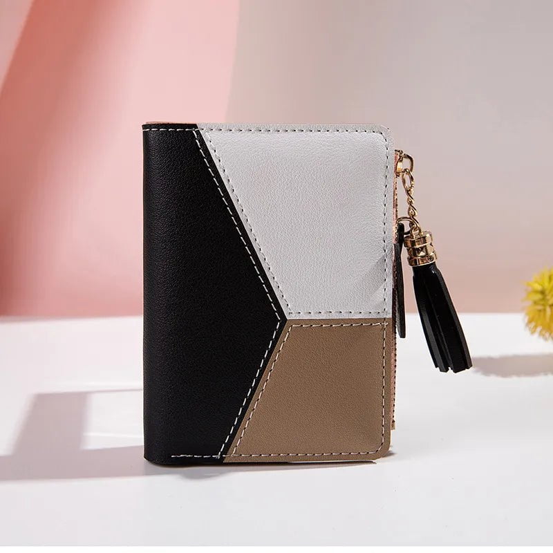 Storazone black Women's Wallet PU Leather Women's Wallet Made of Leather Women Purses Card Holder Foldable Portable Lady Coin Purses