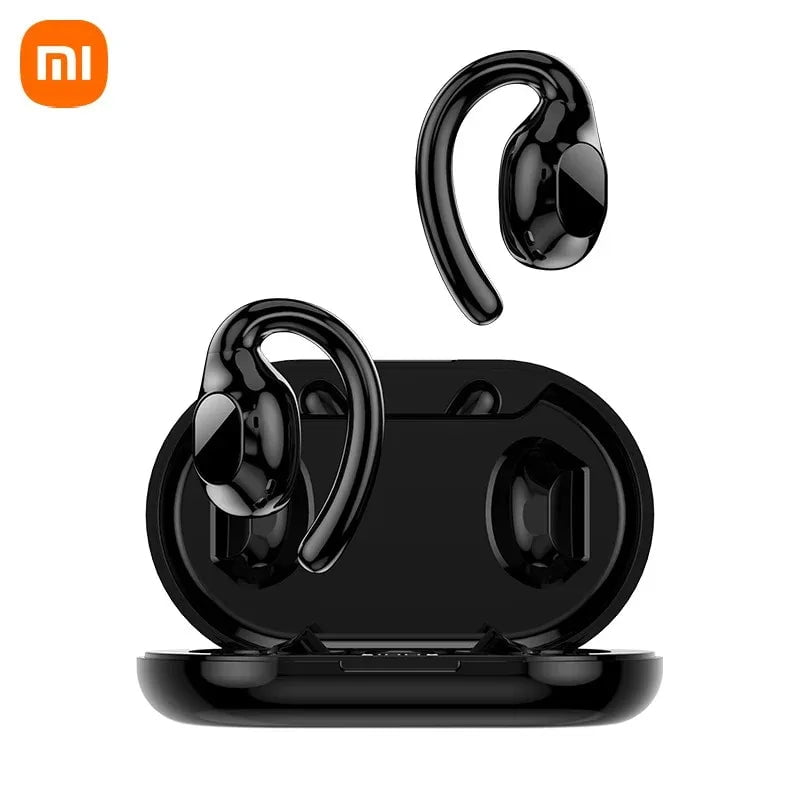 Storazone black XIAOMI Mijia Wireless Bluetooth Earphones Open Ear TWS Headphones I68 EarHooks Sports Headset Bone Conduction Earbuds With Mic