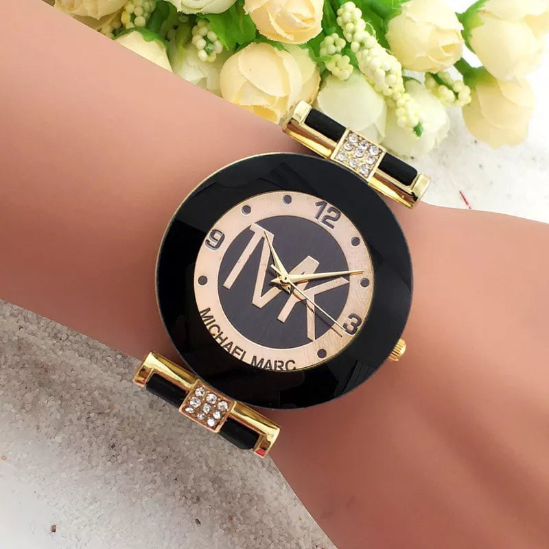 Storazone Black / Yes Brand TVK Watch Women Gift Fashion Watches Black Luxury Clock Silica Gel Quartz Woman Wristwatch Relogio Masculino Zegarek Damsk