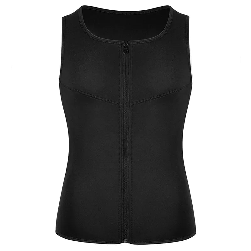 Storazone Black Zipper / XL / CHINA Neoprene Men's Shapers Sweat Vest for Men Waist Trainer Vest Adjustable Workout Body Shaper with Double Zipper for Sauna Suit