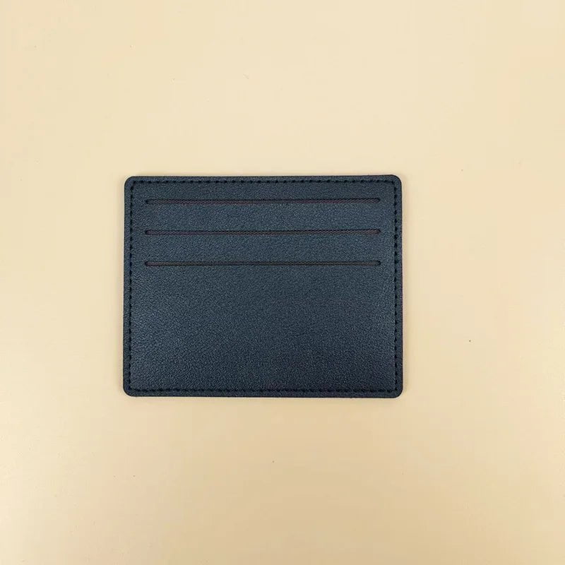 Storazone Black2 Solid Color PU Leather Small Wallet for Women Short Simple Women's Purse with Buttons Ultra Thin Credit Card Bag Coin Purse