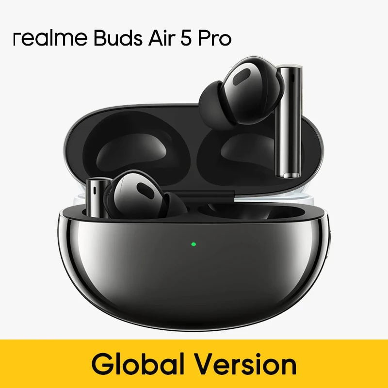 Storazone Blacke GL 72h ship / CHINA Global Version realme Buds Air 5 Pro Bluetooth headphones 50dB Active Noise Cancelling LDAC Bluetooth 5.3 Wireless Headphonea