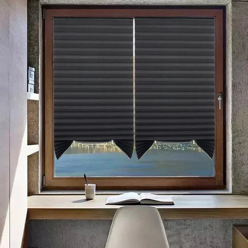 Storazone Blackout Blind for Window Pleated Blinds Cordless Shade Light Filtering Shades for Bathroom Kitchen Office curtains for windows