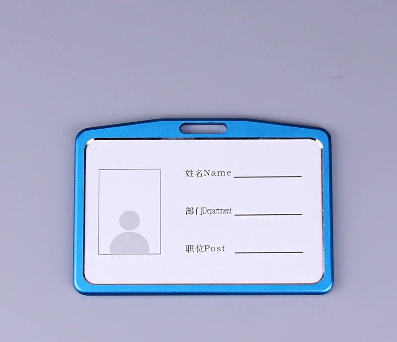 Storazone blue 1 Retractable Badge Reel with Card Holder Reel Clip Key Ring Retractable ID Card Holder Key Chain Holders for Office Name Tag