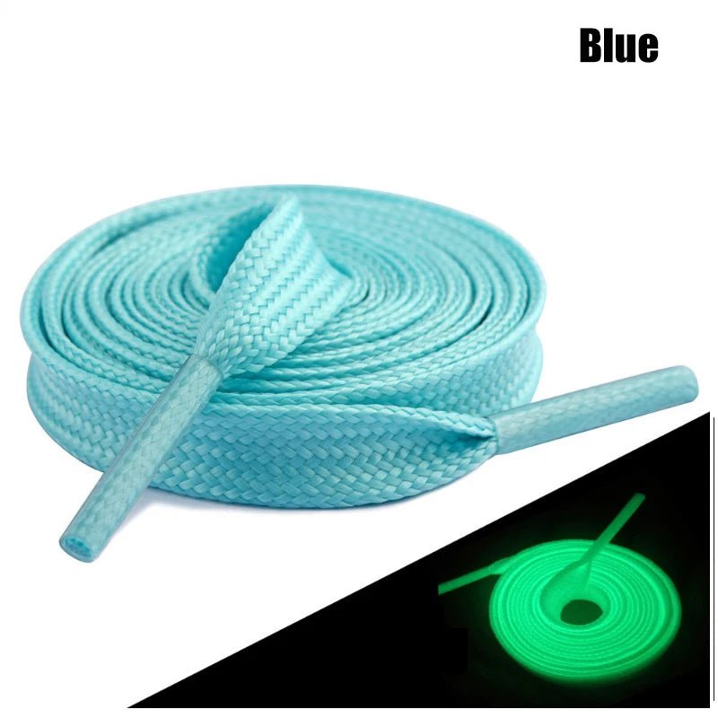 Storazone Blue / 120CM / CHINA 1 Pair Luminous Shoelaces for Kid Sneakers Men Women Sports Shoes Laces Glow In The Dark Night Shoestrings Reflective Shoelaces