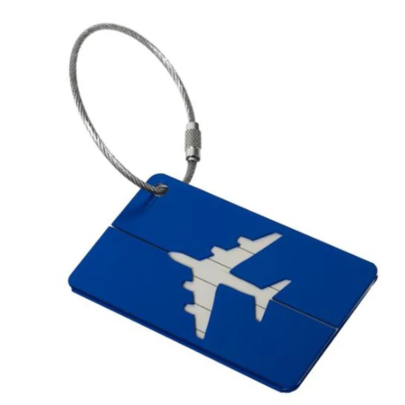 Storazone Blue 1pc Luggage Travel Accessories Fashion Cute Novelty Rubber Funky Aluminium Label Straps Suitcase Luggage Tag Drop Shipping