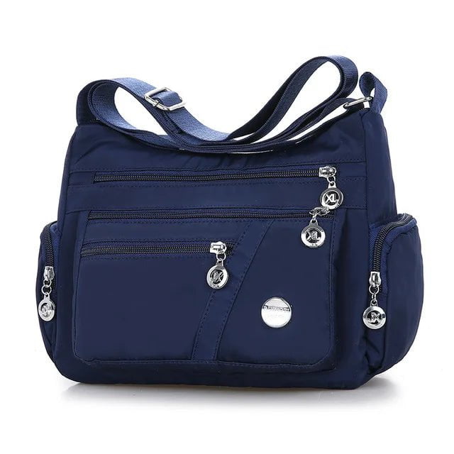 Storazone blue / 27x11x20cm Yogodlns Oxford Waterproof Shoulder Bag Women Casual Crossbody Bag Multifunction Shopping Handbag Large Capacity Messenger Bag