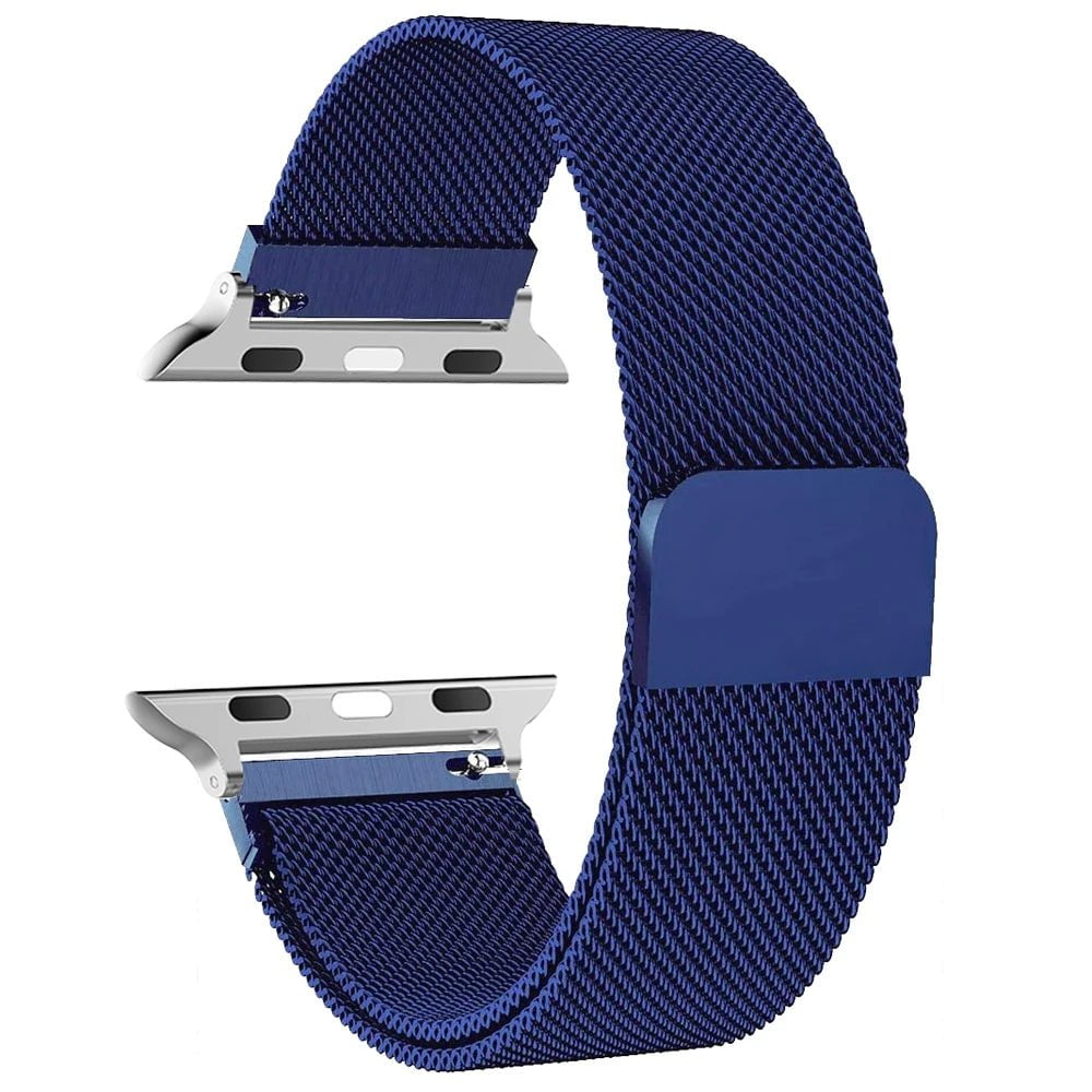 Storazone Blue / 38mm 40mm 41mm milanese Loop Band for apple watch Strap Ultra 49mm 45mm 44mm 41mm 40mm Metal Wristband bracelet iwatch series 3 4 5 6 7 8 9 SE