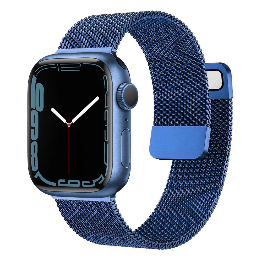 Storazone blue / 38mm or 40mm 41mm Milanese Loop For Apple Watch Band 44mm 40mm 45mm 41mm 38mm 42mm 49mm 45 mm belt bracelet iWatch series 7 se 3 5 6 Ultra 8 Strap