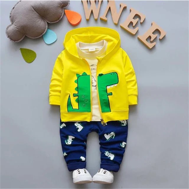 Storazone Blue / 4T Baby Boys Clothes Sets Spring Autumn New Kids Fashion Cotton Casual Coats+hoodies+pants 3pcs For Children Boys Sports Suit