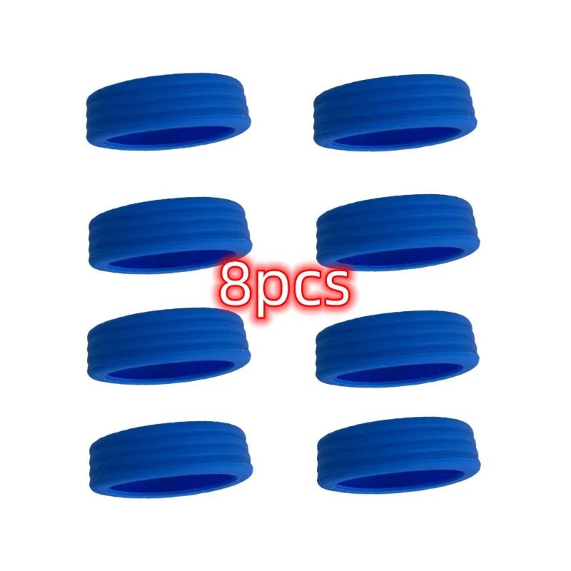 Storazone Blue 8Pcs Silicone Wheels Protector For Luggage Reduce Noise Travel Luggage Suitcase Wheels Cover Castor Sleeve Luggage Accessories