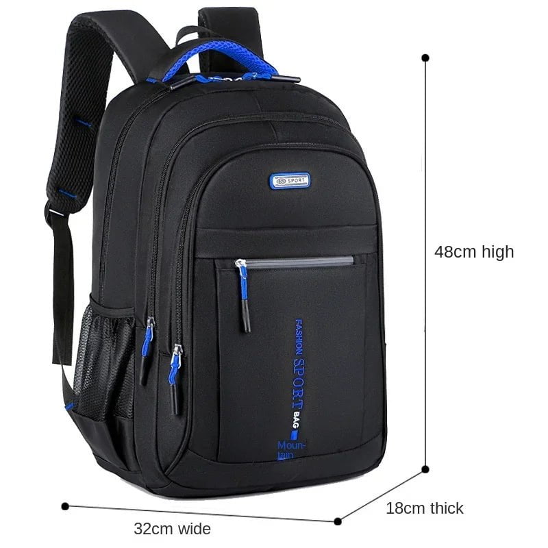 Storazone blue-A Men's Backpacks Oxford Waterproof Rucksack Business Computer Bag Casual Travel Backpack Senior High School Student Schoolbag