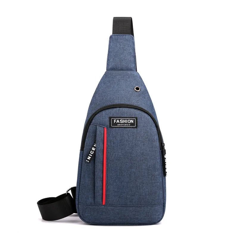 Storazone Blue B Men Fashion Multifunction Shoulder Bag Crossbody Bag On Shoulder Travel Sling Bag Pack Messenger Pack Chest Bag For Male