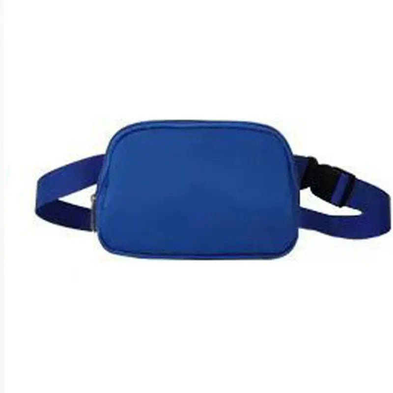 Storazone Blue Casual Waist Bag Waterproof Portable Pack Zipper Chest Bag Outdoor Sports Crossbody Bag Casual Travel Belt Bag