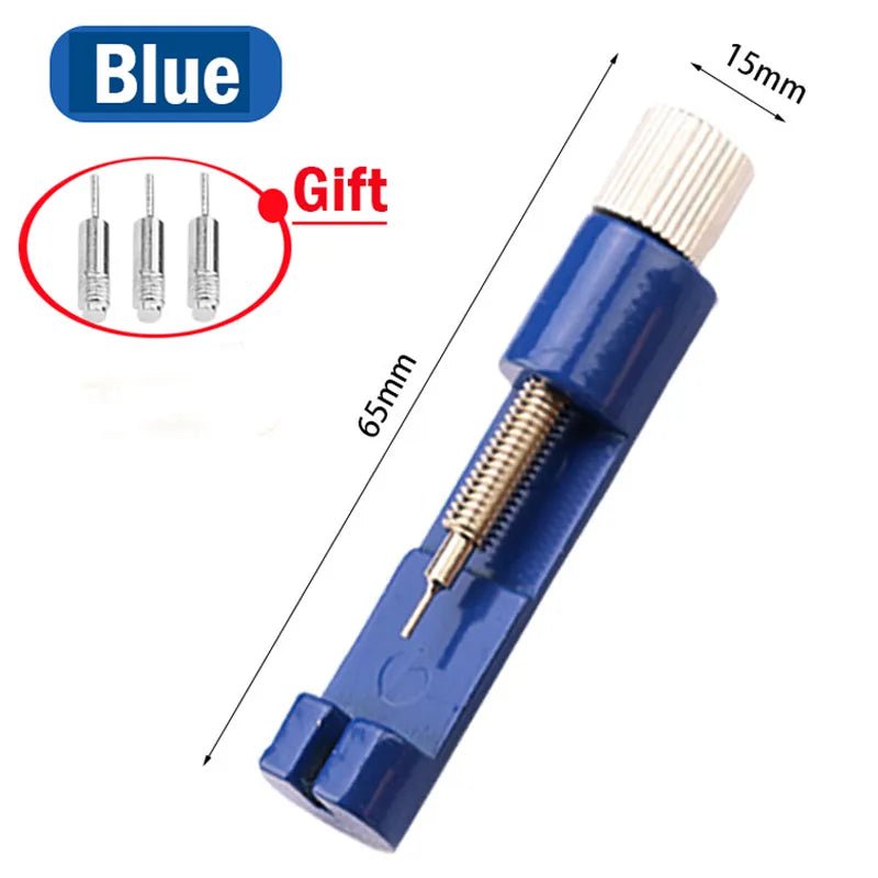 Storazone Blue / CHINA Metal Watch Repair Tool Adjusting Watch Strap Tool with Watch Pin Band Bracelet Link Pin Tool Remover Easy To Remover Adjust