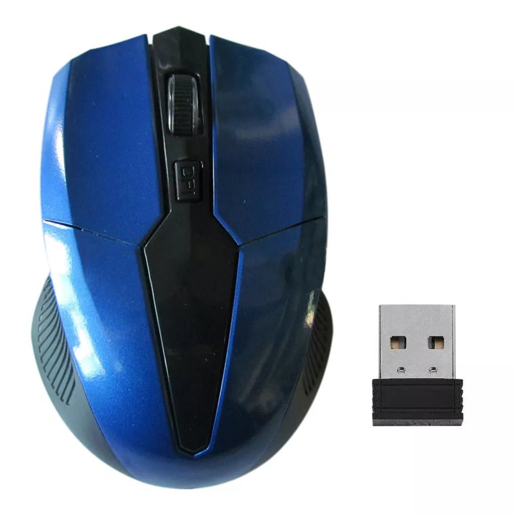 Storazone Blue / CHINA Wireless Gaming Mouse Adjustable DPI Switch 800-1200-1600DPI 2.4G 6 Buttons Optical Mouse for Laptop Notebook PC