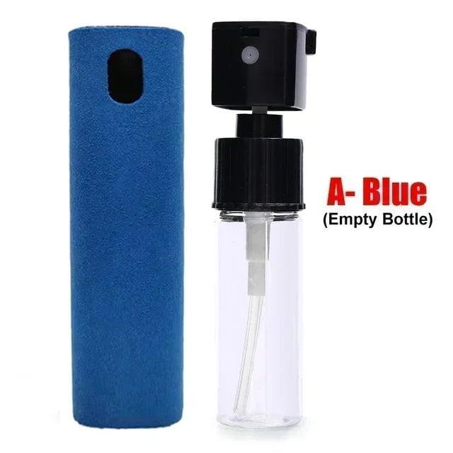 Storazone Blue (Empty bottle) 2 in 1 Phone PC Cleaners Microfiber Cloth Set Portable Cleaning Computer Screen Cleaner for Macbook IPhone Samsung Xiaomi Tablet