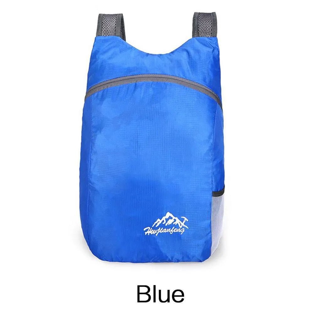 Storazone Blue JJYY Foldable Waterproof Outdoor Sports Backpack - Ultra Light Portable Travel Bag for Travel Camping Running Fitness Shopping