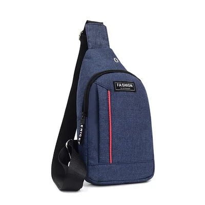 Storazone blue Men Shoulder Bags Nylon Waist Packs Sling Bag Crossbody Outdoor Sport Shoulder Chest Daily Picnic Canvas Messenger Bag Bolsa