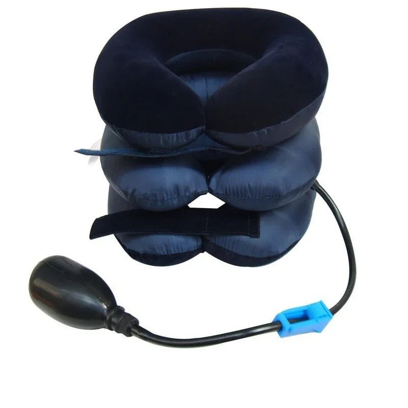 Storazone Blue Neck Stretcher Inflatable Air Neck Traction Apparatus Device Soft Neck Cervical Collar Pillow