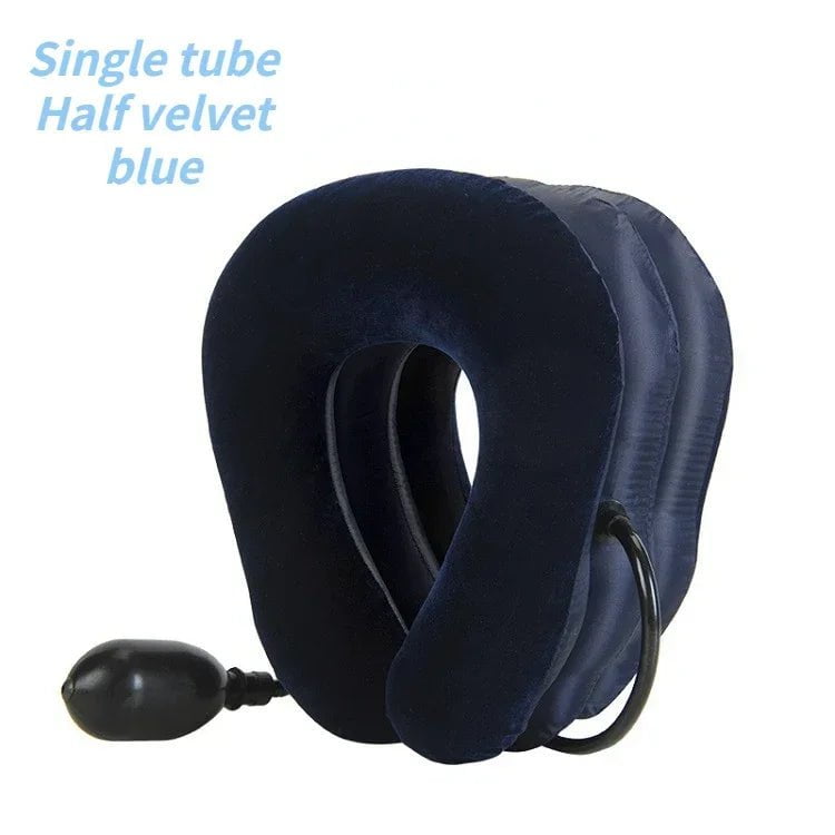 Storazone Blue Neck Stretcher Inflatable Air Neck Traction Apparatus Device Soft Neck Cervical Collar Pillow Health Care