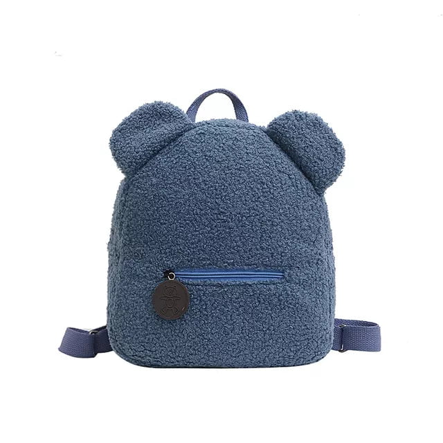 Storazone Blue / No Need Custom Personalized Embroidered Toddler Backpack Bag Lightweight Plush Bear Bag Kids Custom Name Backpack Gift for Boys Girls Ladies