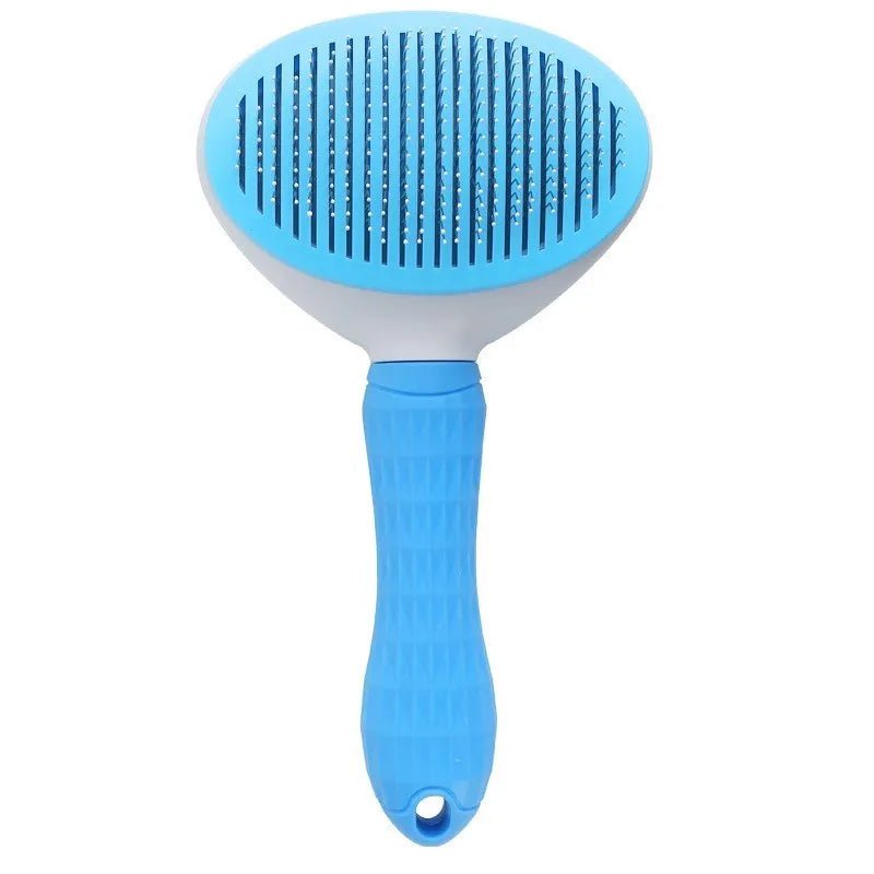 Storazone Blue Pet Dog Brush Cat Comb Self Cleaning Pet Hair Remover Brush For Dogs Cats Grooming Tools Pets Dematting Comb Dogs Accessories