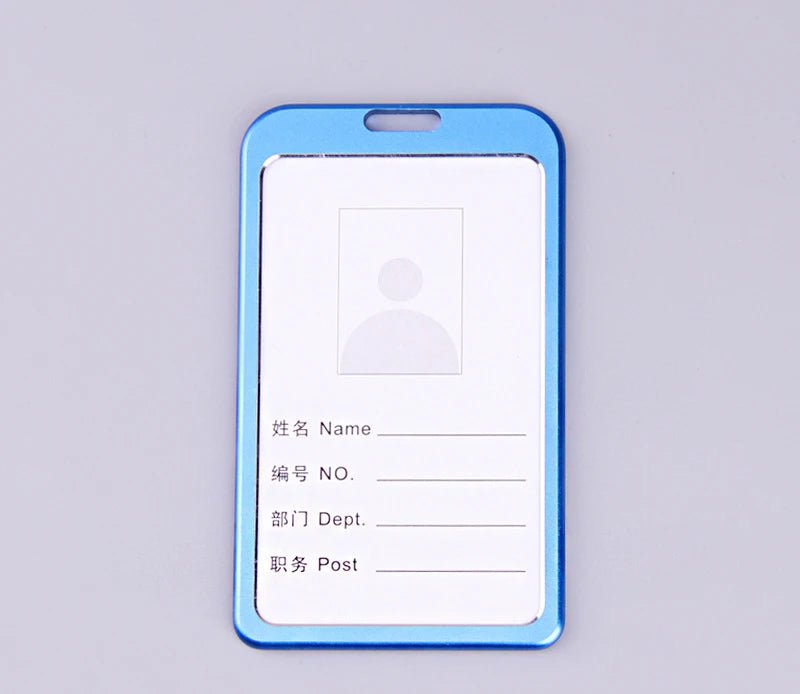 Storazone blue Retractable Badge Reel with Card Holder Reel Clip Key Ring Retractable ID Card Holder Key Chain Holders for Office Name Tag